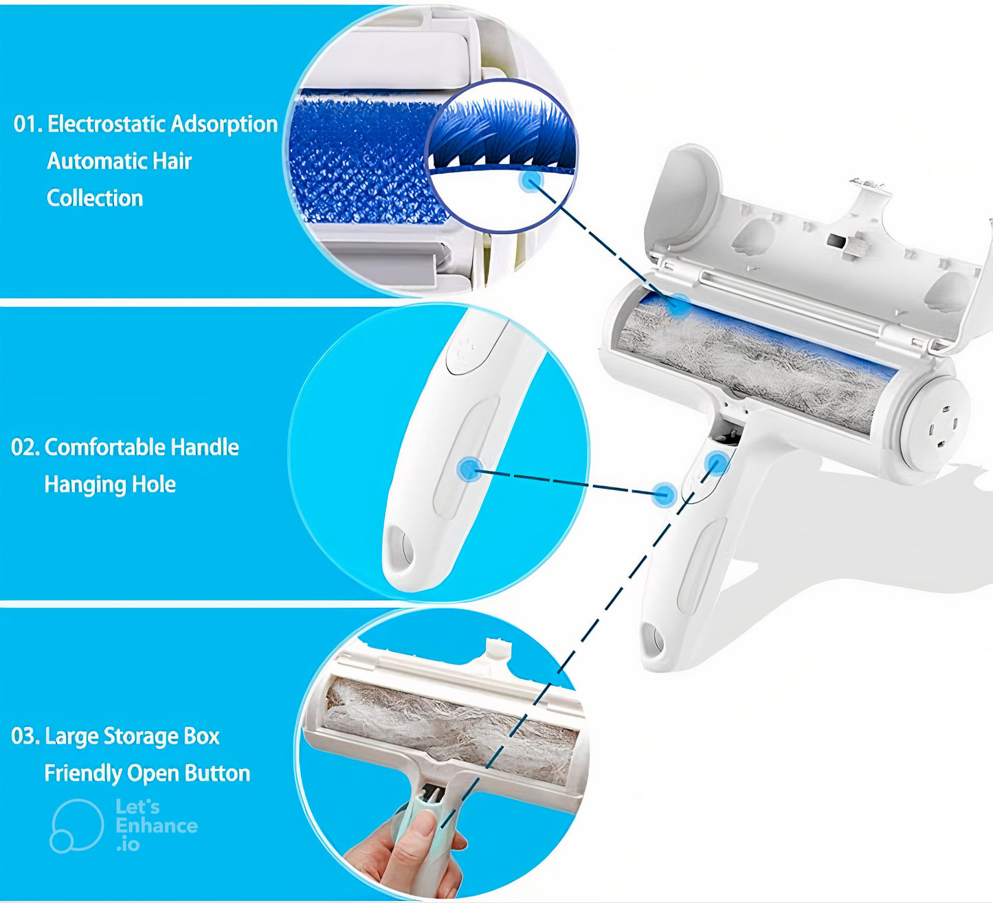 EasyRoll Hair Remover β Self-Cleaning Pet Hair Roller
