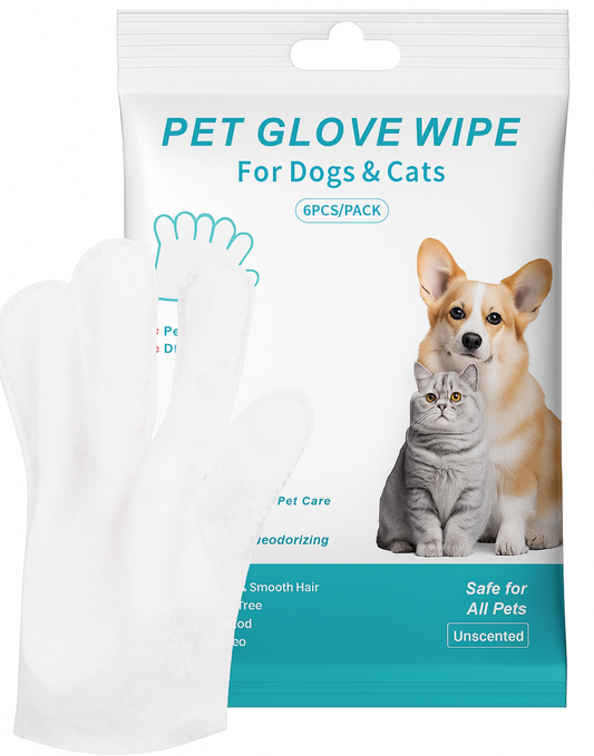 PawClean Grooming Kit – Disposable Gloves & Wet Wipes for Easy Pet Bathing