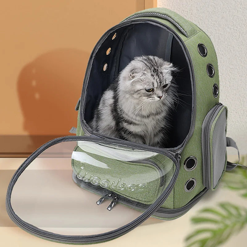 Transparent Breathable Pet Carrier Outdoor Travel Backpack for Cats