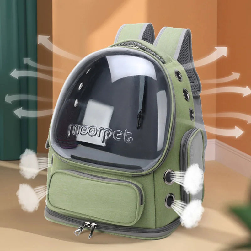 Transparent Breathable Pet Carrier Outdoor Travel Backpack for Cats