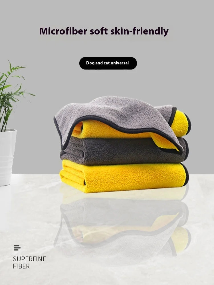 Quick-Dry Soft Pet Towel β Absorbent & Convenient for Dogs and Cats