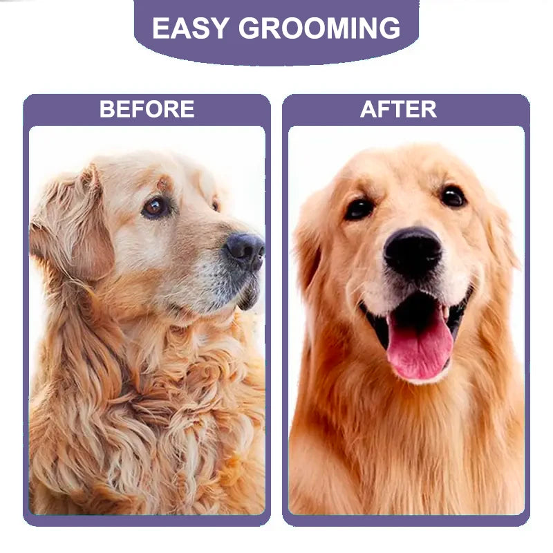 PawGentle Grooming Brush β Anti-Knot Comb for Large Dogs & Cats