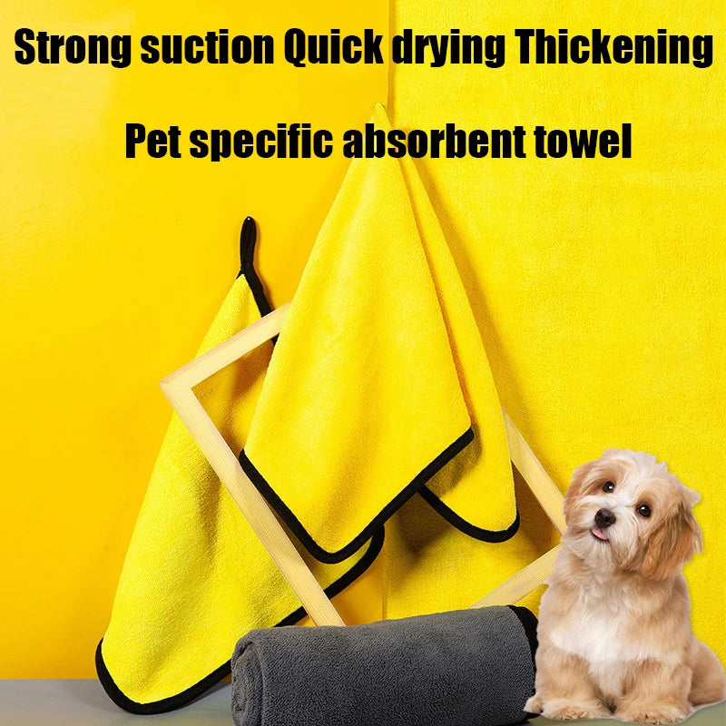 Quick-Dry Soft Pet Towel β Absorbent & Convenient for Dogs and Cats