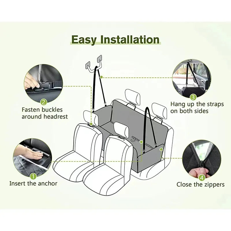 PawShield 6-in-1 Car Seat Cover – Waterproof Dog Hammock for Cars, Trucks & SUVs