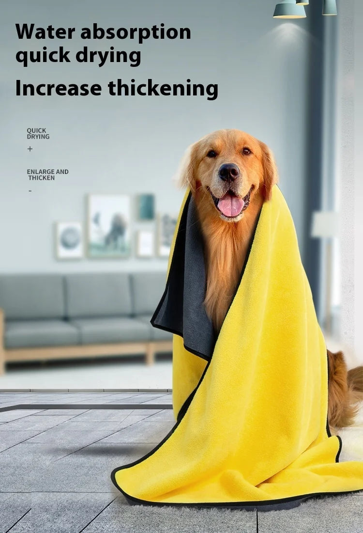 Quick-Dry Soft Pet Towel β Absorbent & Convenient for Dogs and Cats