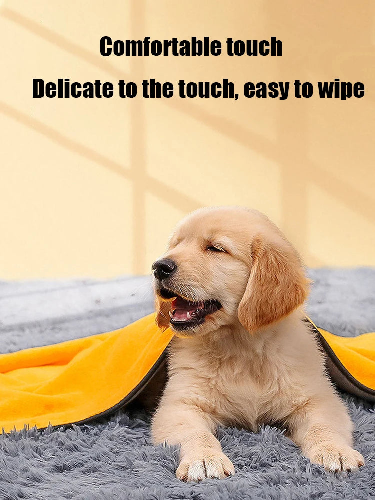 Quick-Dry Soft Pet Towel β Absorbent & Convenient for Dogs and Cats