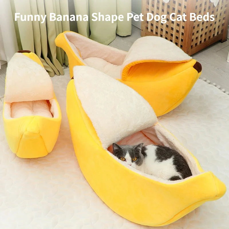 Banana Cat Bed: Soft, Warm, Durable for Cozy Naps