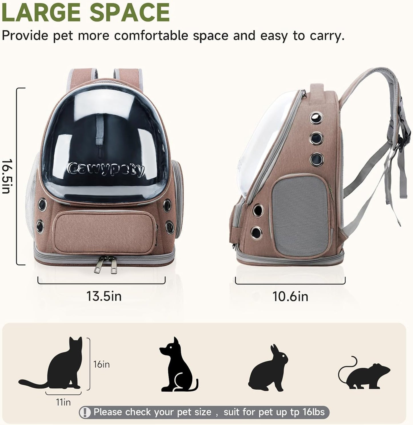 Transparent Breathable Pet Carrier Outdoor Travel Backpack for Cats