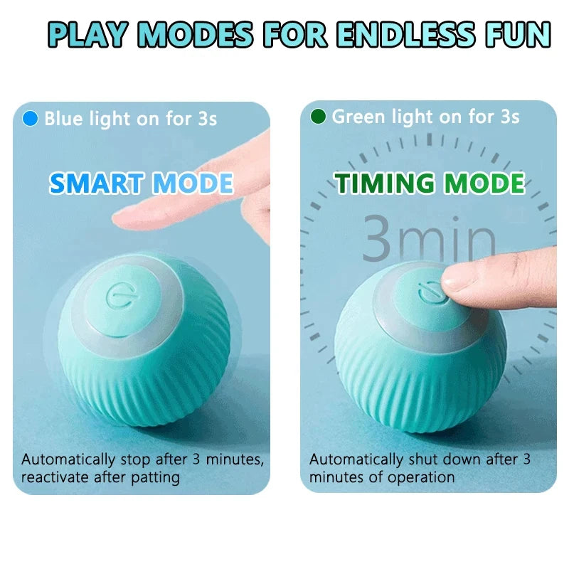 PawSpin Smart Cat Toy – Automatic Rolling Interactive Game Ball