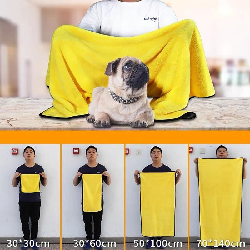 Quick-Dry Soft Pet Towel – Absorbent & Convenient for Dogs and Cats