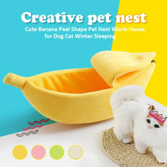 Banana Cat Bed: Soft, Warm, Durable for Cozy Naps