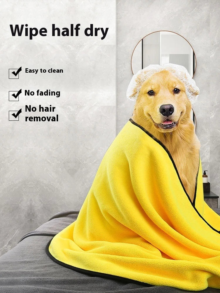Quick-Dry Soft Pet Towel – Absorbent & Convenient for Dogs and Cats