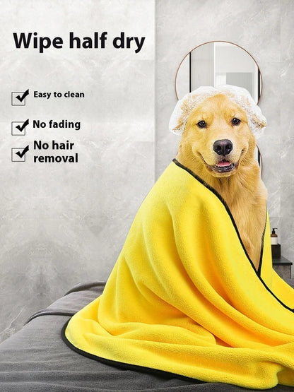 Quick-Dry Soft Pet Towel – Absorbent & Convenient for Dogs and Cats